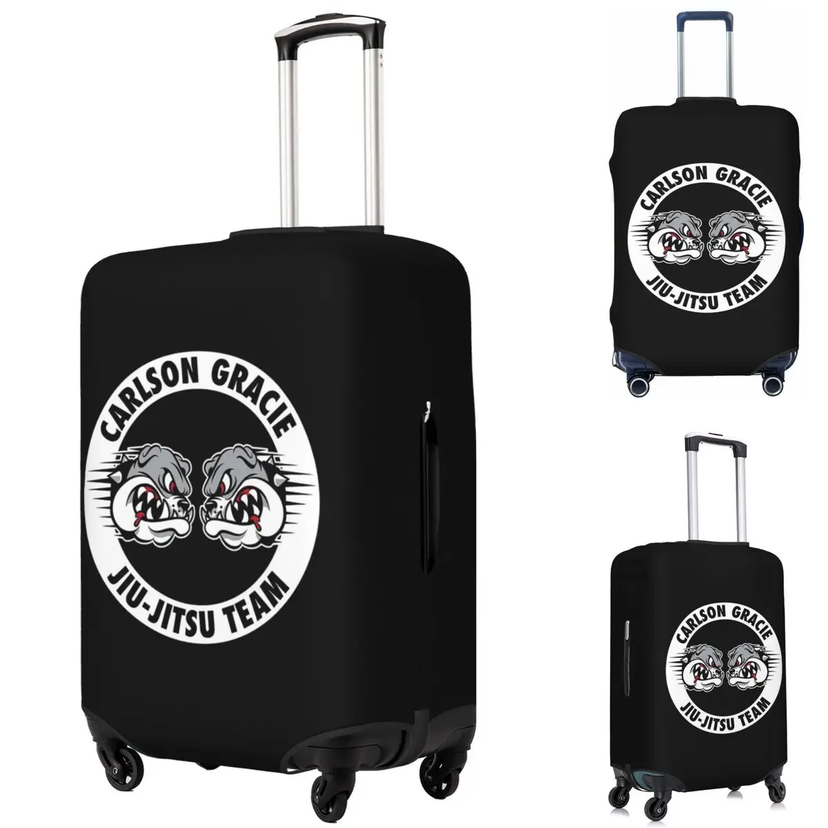 Carlson Gracie Jiu-Jitsu Team Mala Capa de proteção elástica para viagem Protetor de bagagem para 18-32 polegadas
