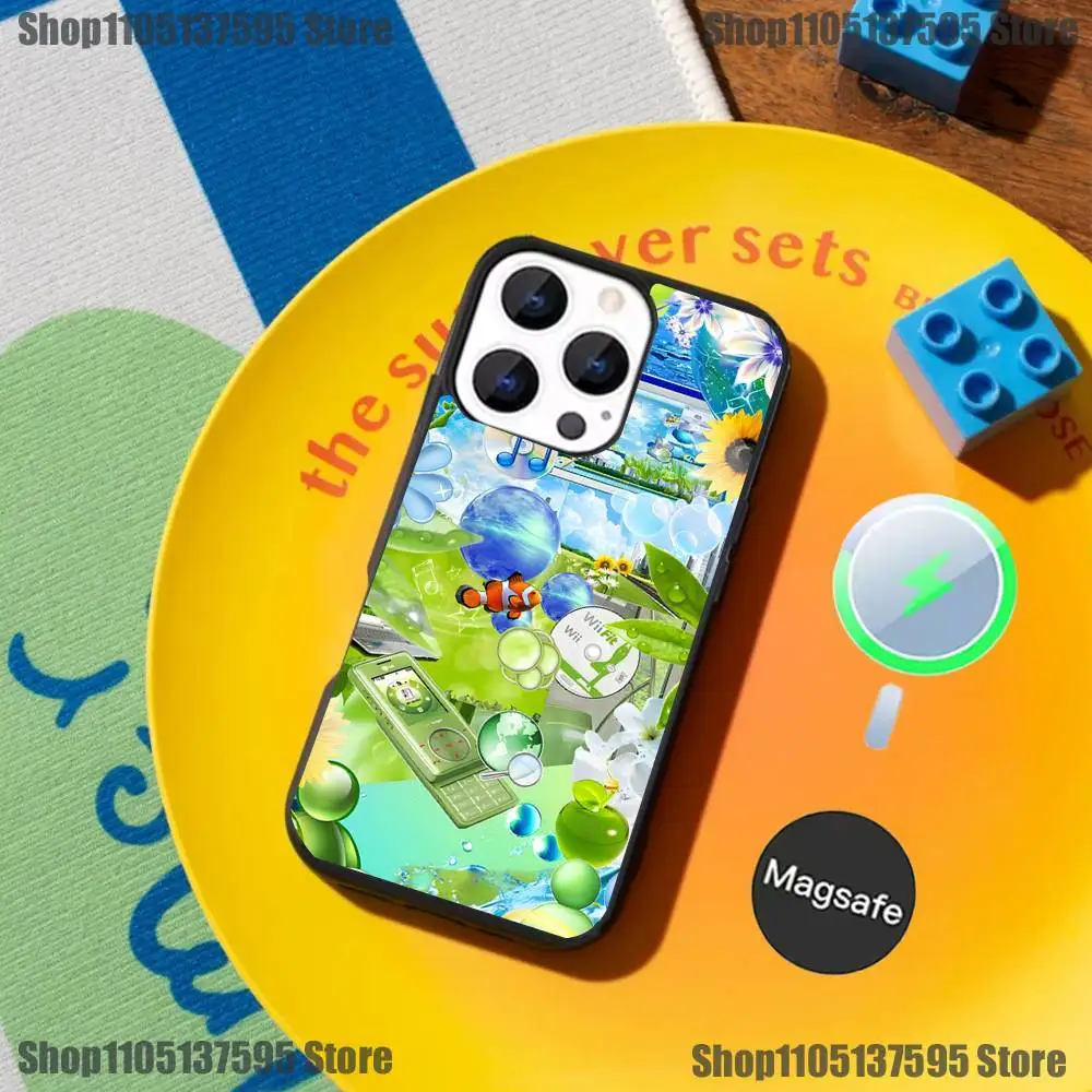 Чехол для телефона Frutiger Aero для iPhone 17,16,15,14,13,12,11,Pro,Max,Plus,Mini,SE4,E с магнитной беспроводной зарядкой Magsafe