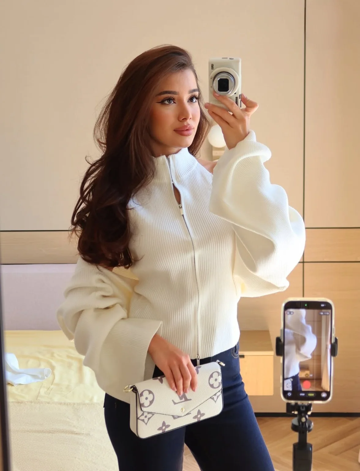Women's Turtleneck Dual Zipper Backless Vest Cape Knitted Sweater Warm Sleeveless Top Slim Pulls Tops Pullover Autumn Clothing