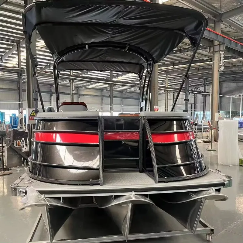 18ft 4.5m Center Console Aluminum Float Boat 6m Sport Yacht Equipped With Outboard Engine