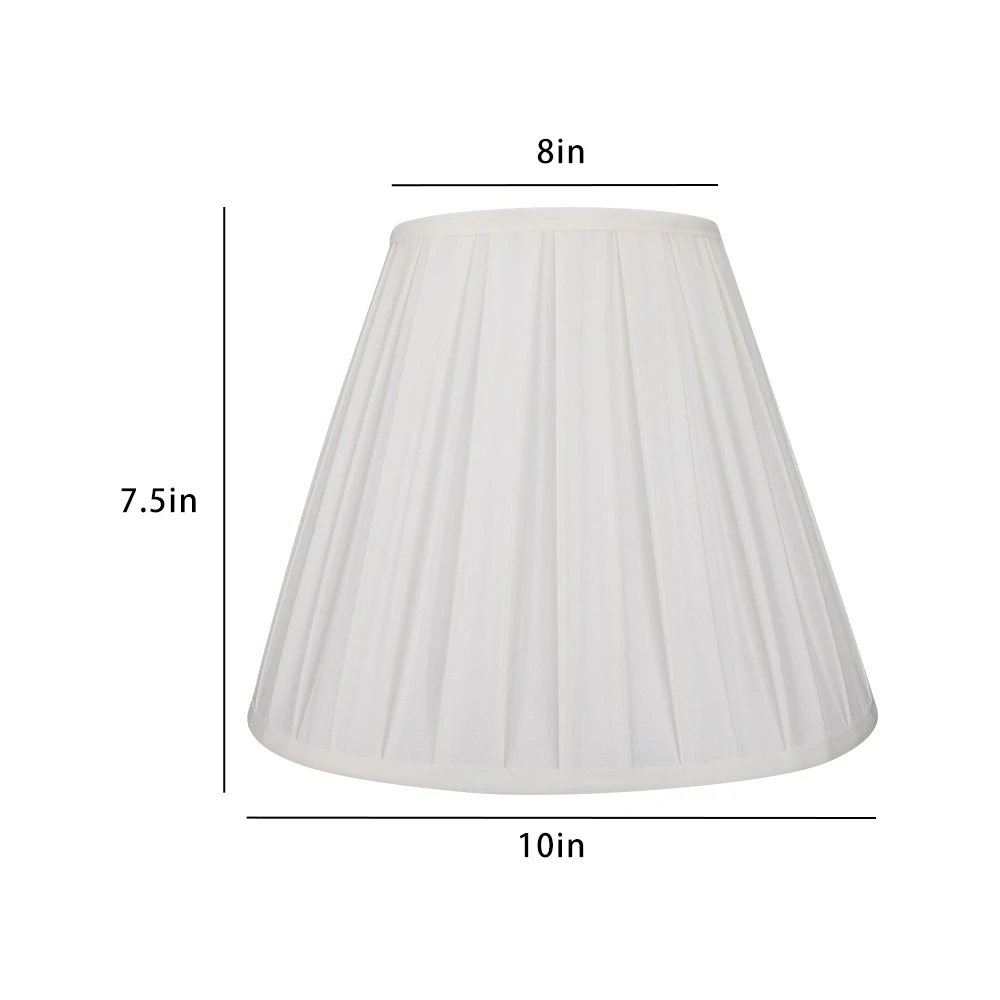 1pc 6×13×9.4" plain white concave and convex fabric lampshade table lamp wall lamp living room bedroom study room white