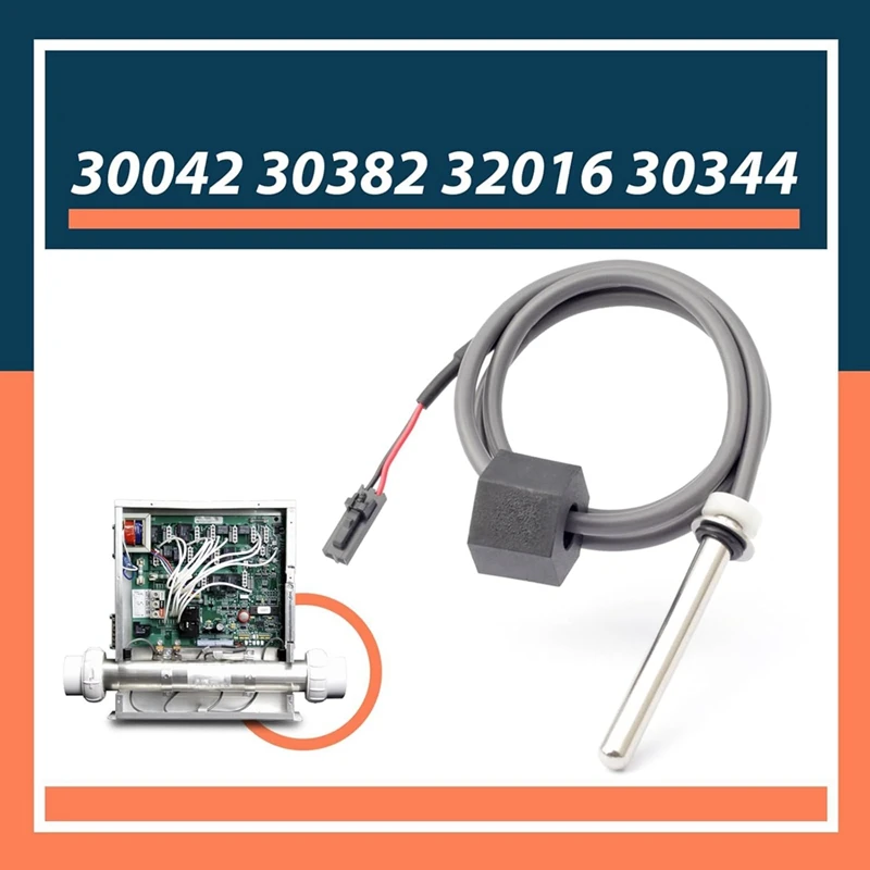 เซ็นเซอร์อ่างน้ำร้อนเต็มรูปแบบสำหรับ Balboa Spa เครื่องทำความร้อนระบบ M7ด้วยสายเคเบิลขนาด24นิ้วอุณหภูมิ/ขีดจำกัดสูงเซ็นเซอร์อ่างน้ำร้อนแทน30042 30382