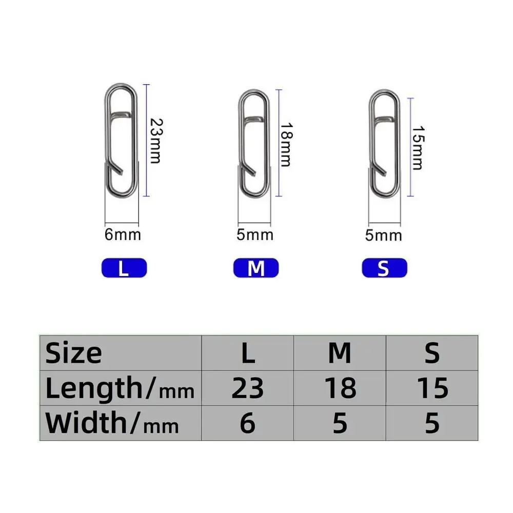 

Hook Connector 15mm/18mm /23mm Fishing Interlock Snap Fishing Lure Connector Lock Snap Connector Fishing Swivel Connector