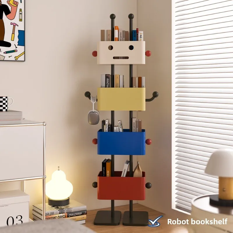 Living room household floor corner rack simple color bedroom wrought iron magazine rack