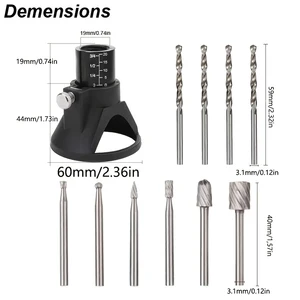 Rotary Router Millinger, Twist Function Guide Drill Madeira Sculpture Tools Kit Localizer Dedicated Wooden Tool for Dremel 6 Main Sales Brocks for Router - №1