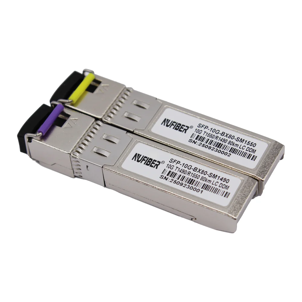 80km BiDi Professional Manufacturer SFP+ 10G  Single LC 1490/1550nm SM Transceiver  for IP Network CE Certification OEM Support