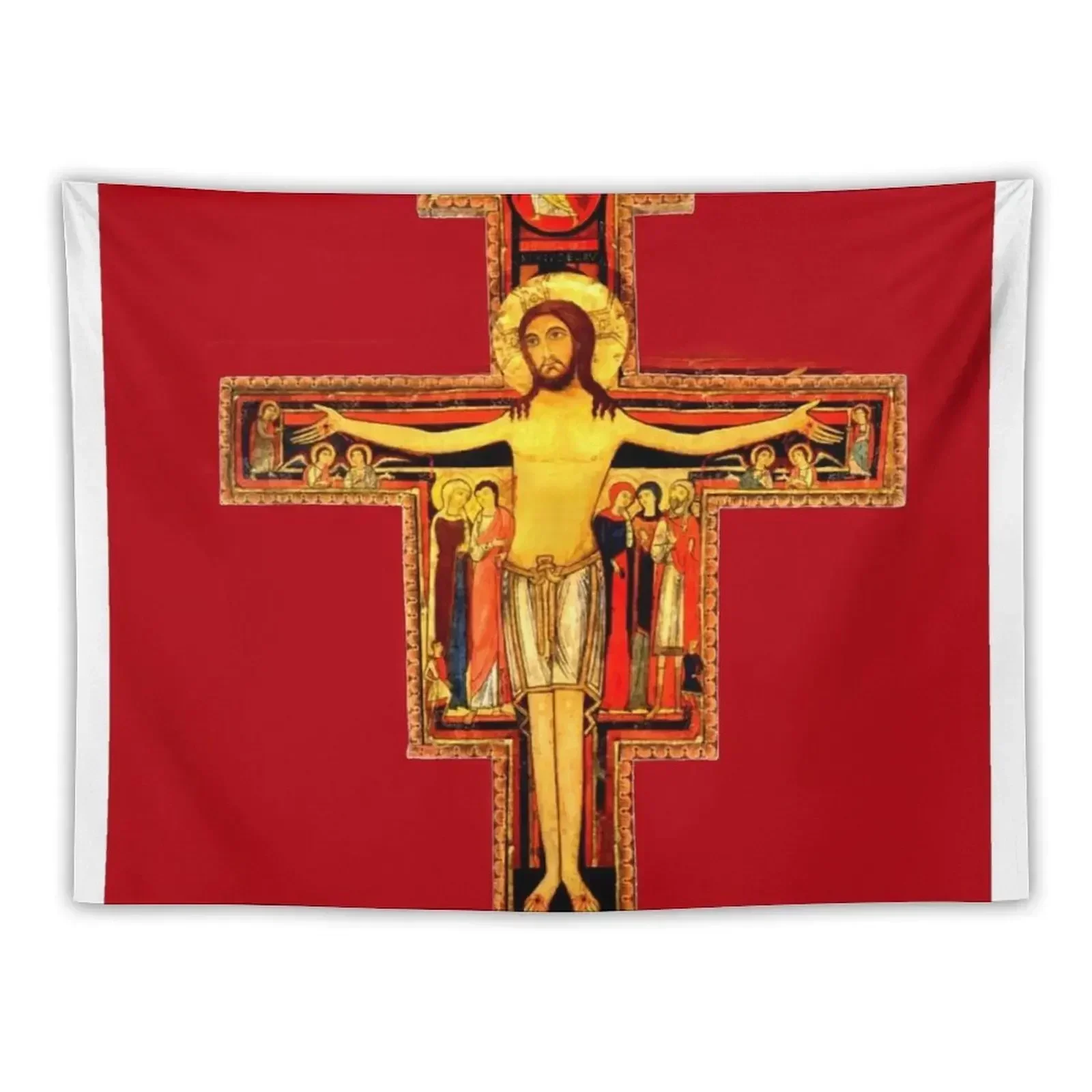 San Damiano Crucifix St Francis of Assisi Tapestry Carpet Wall House Decorations Tapestry