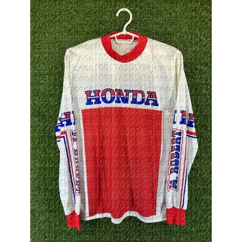 

Summer Moto Cycling Event Uniform Men Women Motorcycle Racing Enthusiasts HHonda Long Sleeved Tee Motocross Breathable Jersey