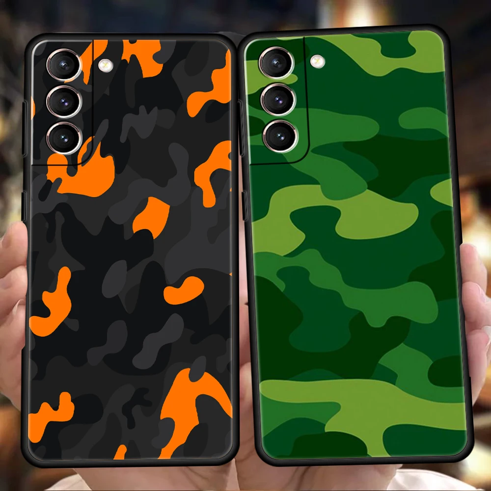 

Camouflage Camo Case for Samsung Galaxy S24 S23 S22 S20 S21 FE Ultra S24 S23 S10 S10E S9 S8 Plus 5G Silicone Phone Cover Capas