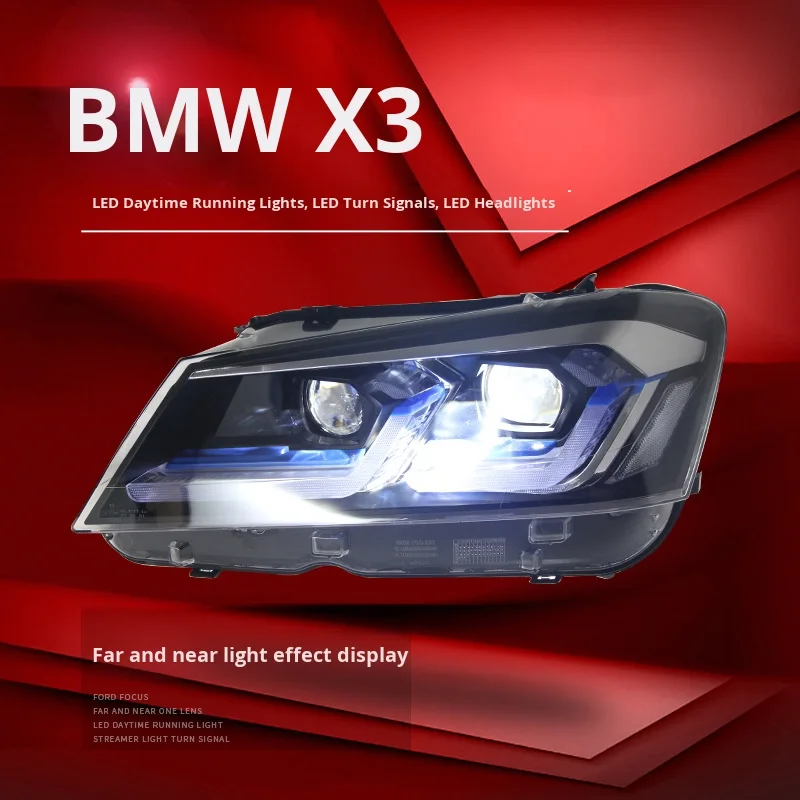 

Для X3 F25 2011-2013 светодиодные фары в сборе дневные ходовые огни указатель поворота линзы 12 В новый 6000K IP67 водонепроницаемый