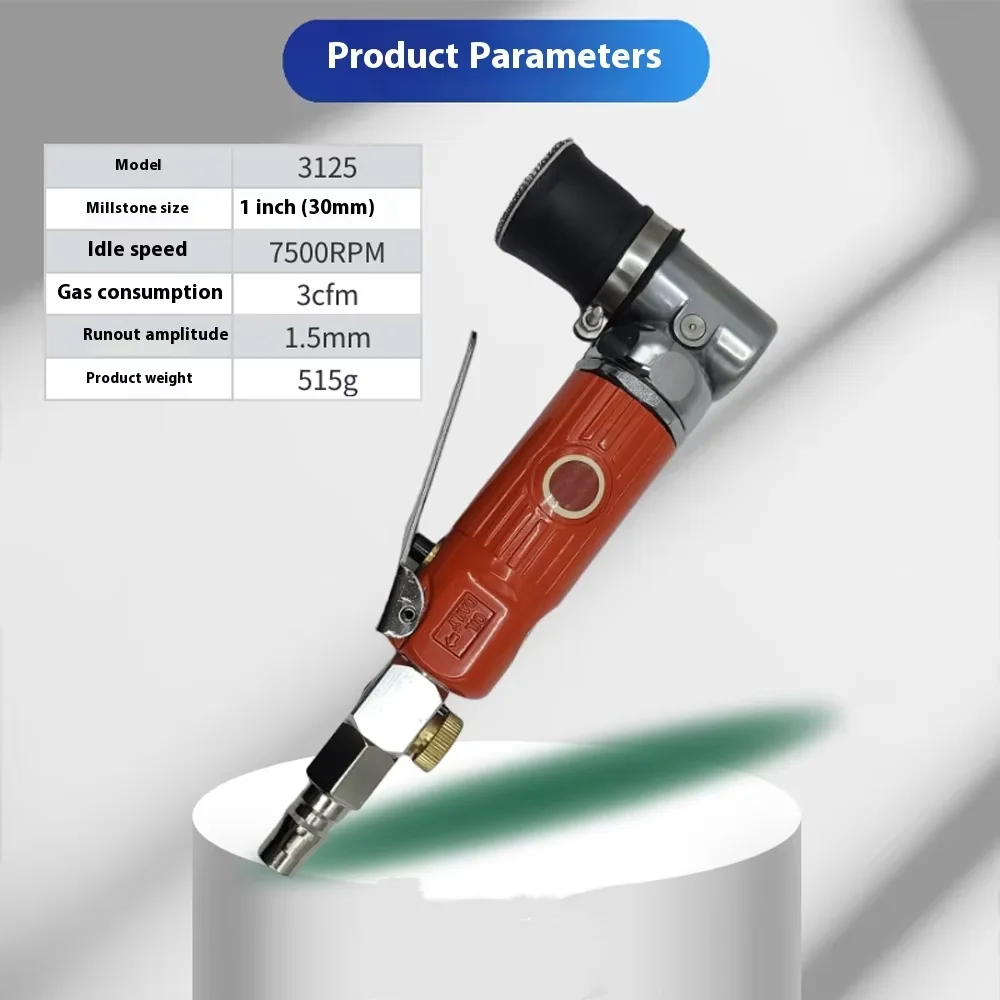 3125 Industrial Grade 1 Inch Pneumatic Point Mill Vibration Polishing Machine Dust Defect Grinding Sanders