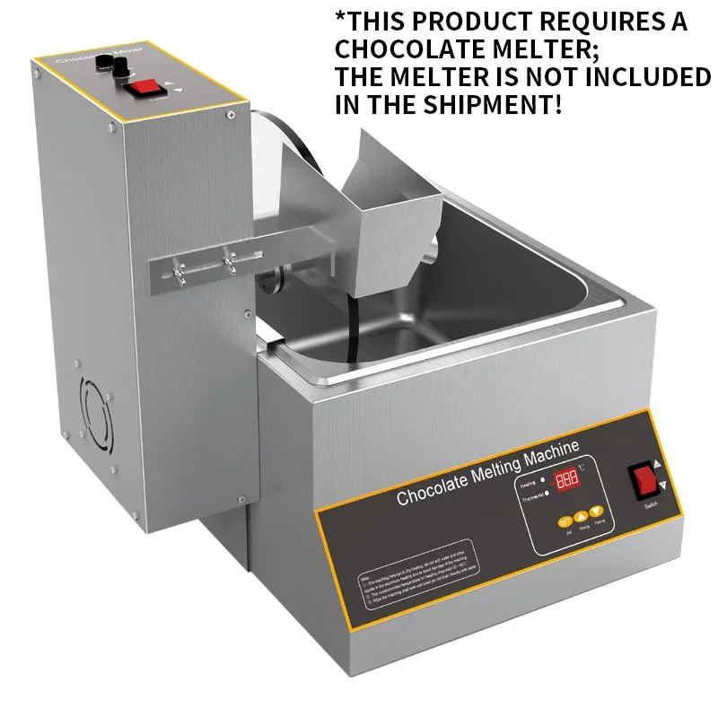 Chocolate Mixer Chocolate Tempering Machine, Chocolate Paste Pouring, Essential for Pastries/Buffets, Adjustable-Speed Turntable