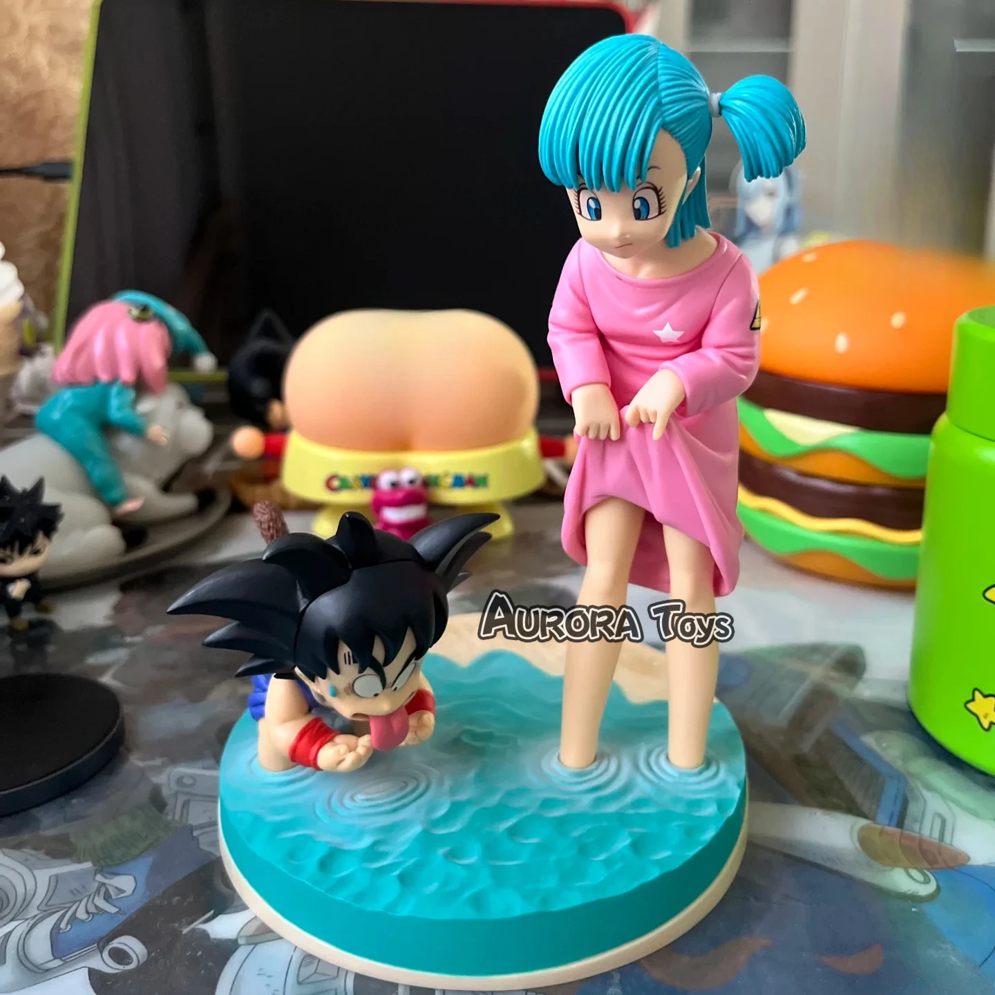 

Аниме Dragon Ball Z Рисунок Гоку и Блум Фигурка Статуя из ПВХ Коллекционная модель игрушки подарки 16 см