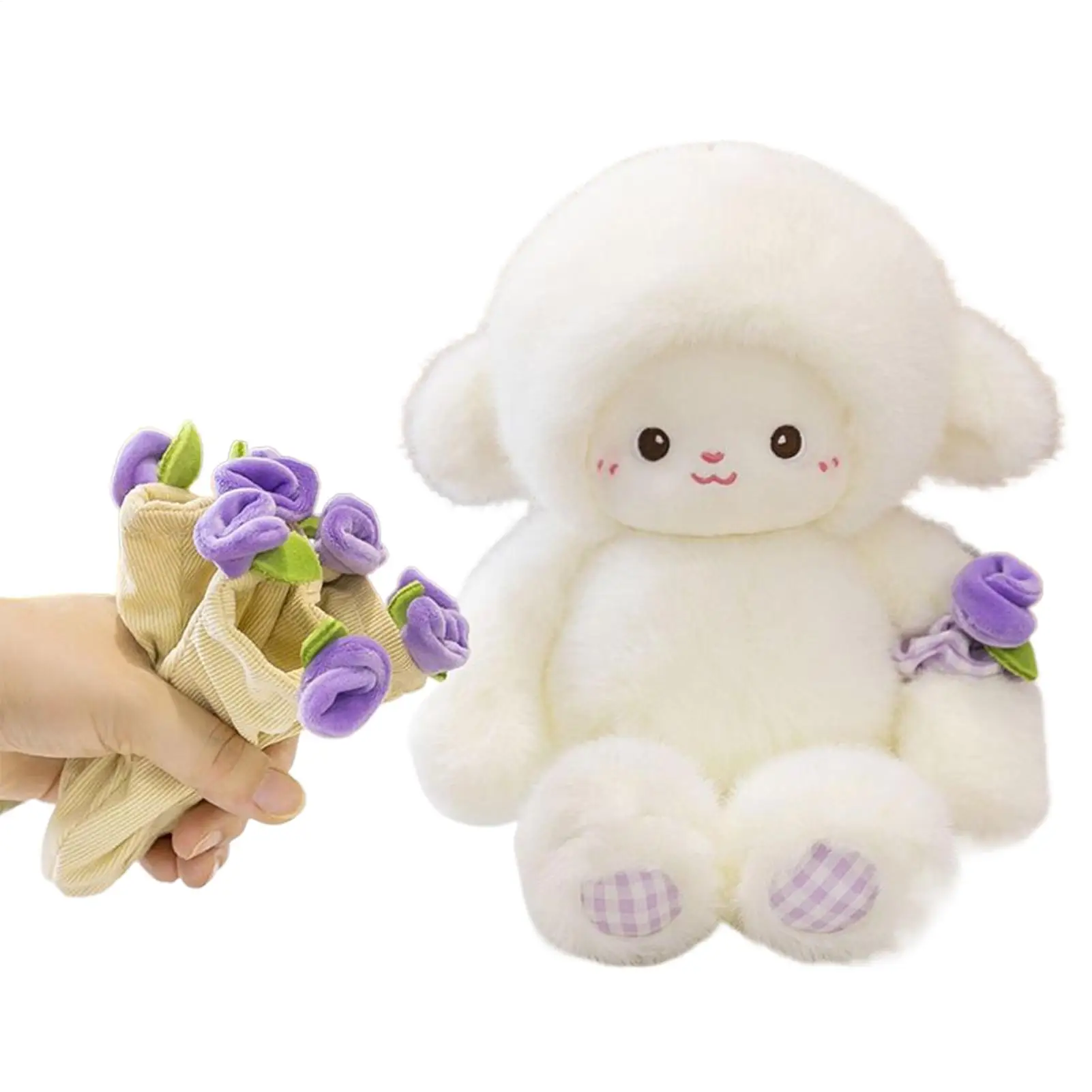 

Sheep Plush 30cm Cuddly Huggable Soft Doll Lamb Plush Stuffed Animal For Bedroom Living Room Couch Sofa Bed Car Children's Room