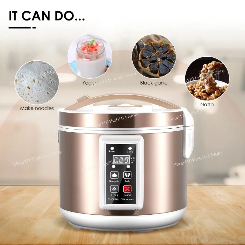 5L Black Garlic Fermenter with Timer, Electric Smart Fermentation Machine Maker Automatic for Natto Yogurt 110V/220V