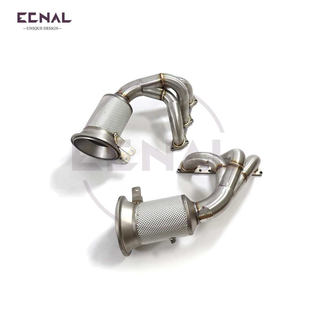 Ecnal Exhaust Manifold Downpipe for Porsche 992 GT3 4.0T 2019+ High Quality SS304 Car Sport Exhaust Pipe System