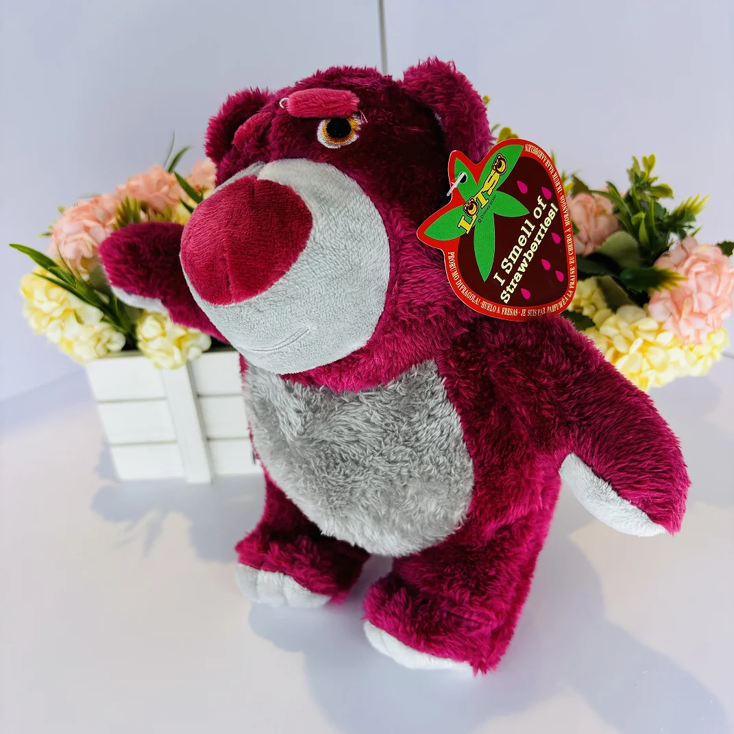 Disney toy story 3 lotso kawaii morango urso brinquedos de pelúcia dos desenhos animados e bonito o urso bonecas de pelúcia presente de aniversário para crianças namorada