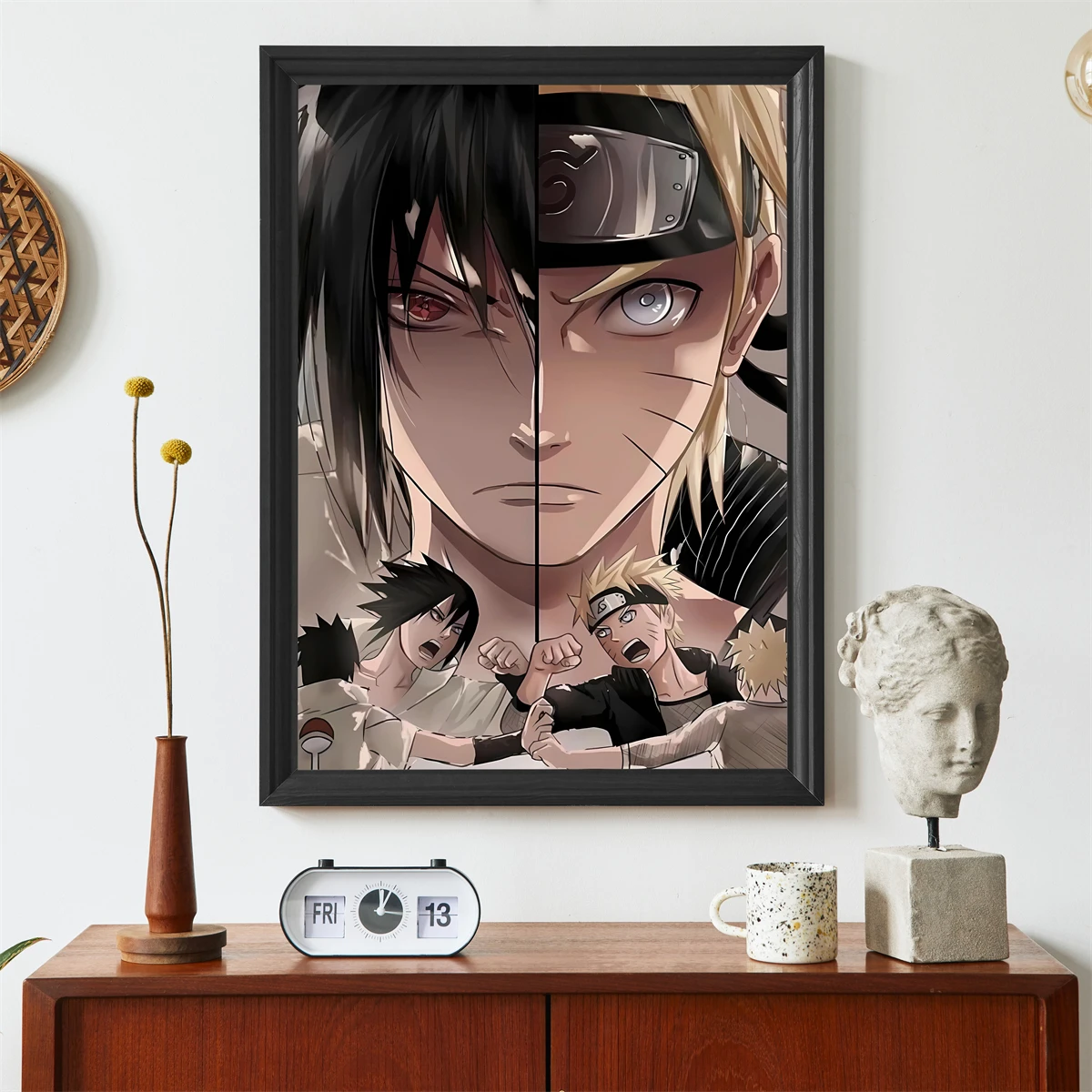 

Anime Posters Naruto Caudros and Sasuke Poster Wall Decoration Art Painting Printed on Canvas Modern Home Living Decor Mural