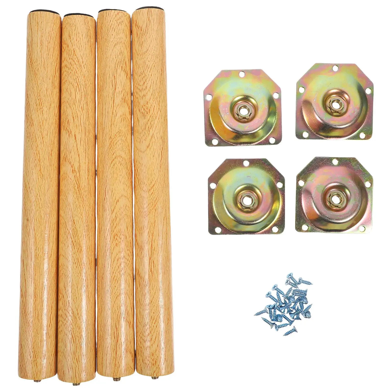 Solid Wood Table Legs Furniture Dining Replacement Adjustable for Tables Coffee Office