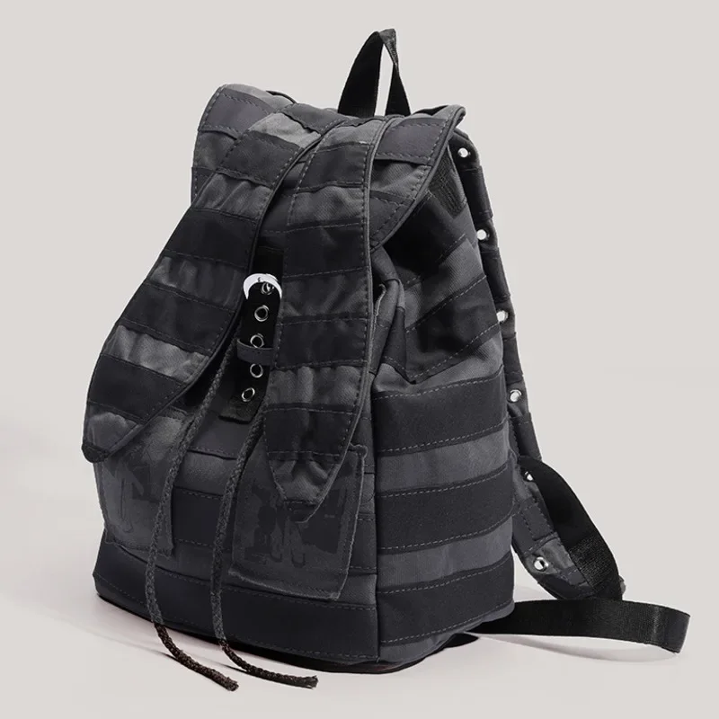 

2025 полосатые рюкзаки с кроличьими ушками, корейские повседневные рюкзаки Y2k для студентов колледжа, большой вместительный рюкзак на шнурке, женская сумка