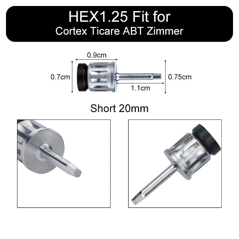 VVDental الأسنان العالمي زرع عزم الدوران المفكات 1 قطعة زرع الأسنان استعادة مجموعة أدوات 20 مللي متر 25 مللي متر