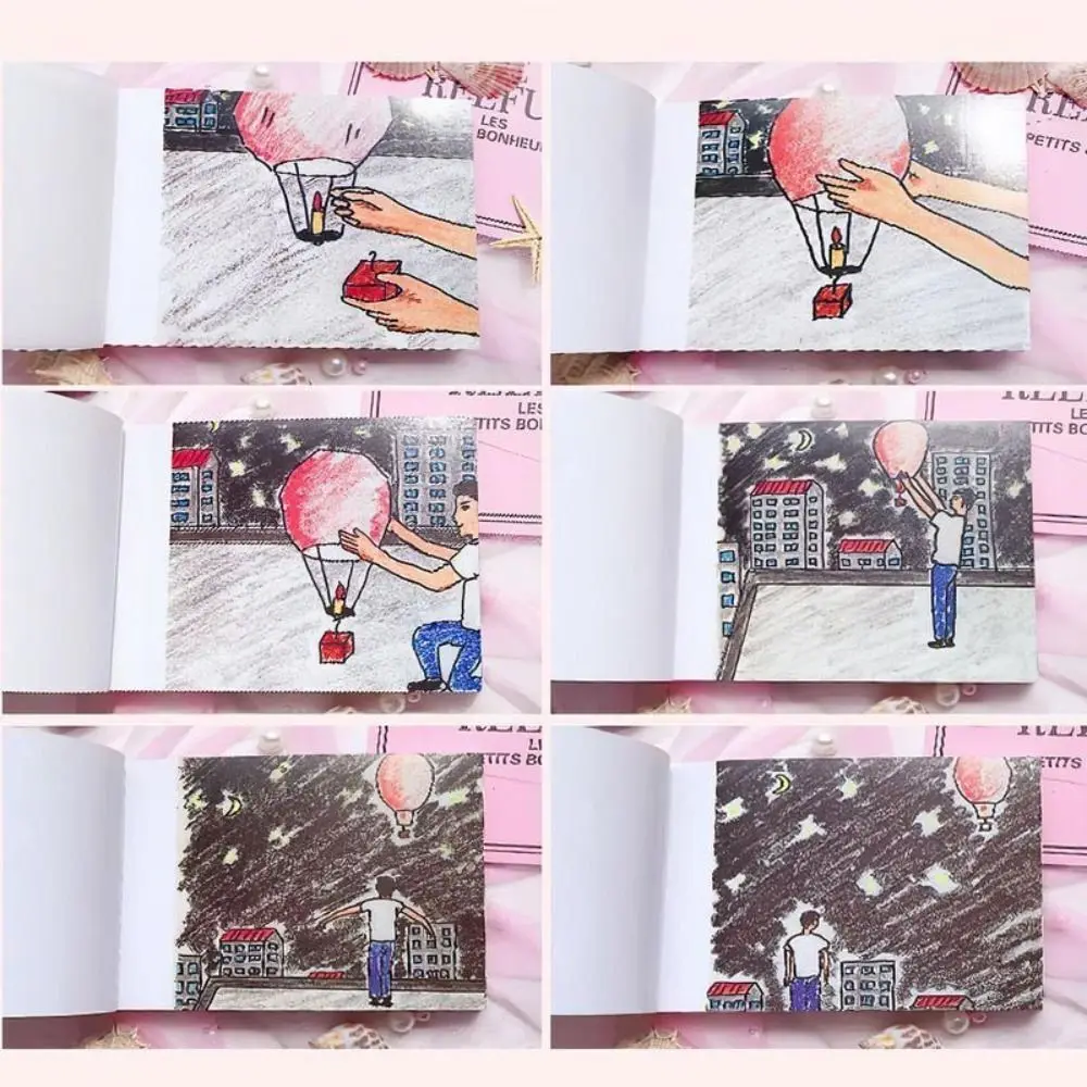 Flipbook con anello nascosto in carta creativa Cartone animato Libro ribaltato a mano romantico Kit libro di flip Regali a sorpresa di San Valentino Libro con patta ribaltabile