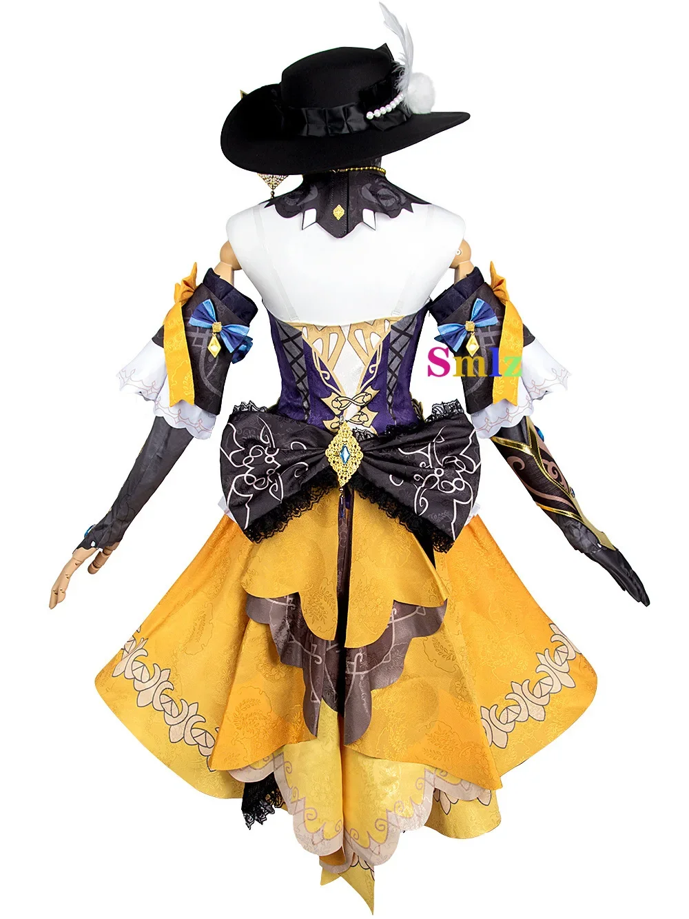 Anime Cosplay Impact Navia Cosplay Kleid Uniform Kostüm Perücke Hut Set Halloween Party Outfit für Frauen Kleider