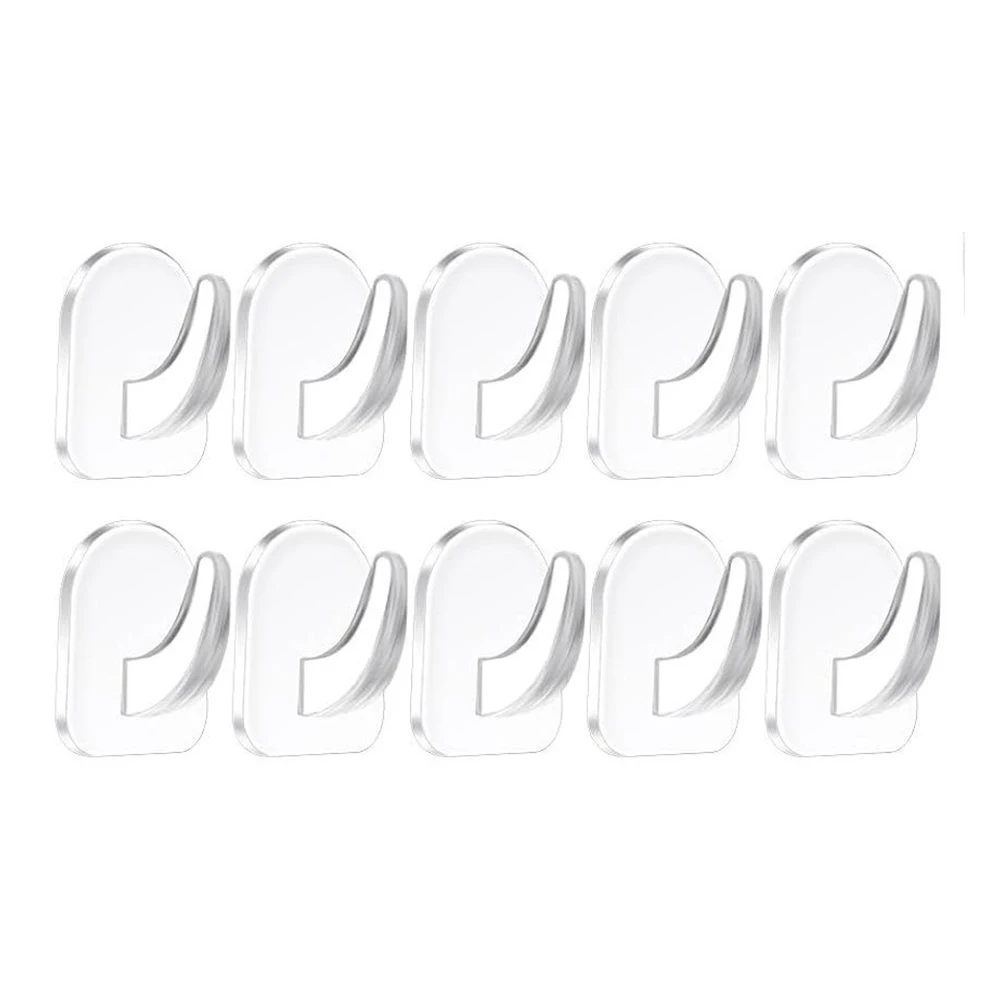 Strong Adhesion Transparent Hooks for Hanging Towels and Clothes No Drill Required Kitchen Bathroom Use 10/30/40 Count