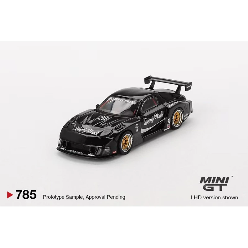 MINIGT 785 1:64 LBWK RX7 LB Super SilhouetteสีดําDiecast Diorama Collectionของเล่น