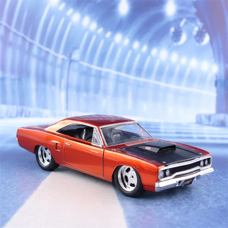 1:24 سريع وغاضب 1970 بليموث الطريق عداء مقياس سبيكة معدنية الكلاسيكية سيارة دييكاست لعبة مجسمة جمع هدية غاضبة