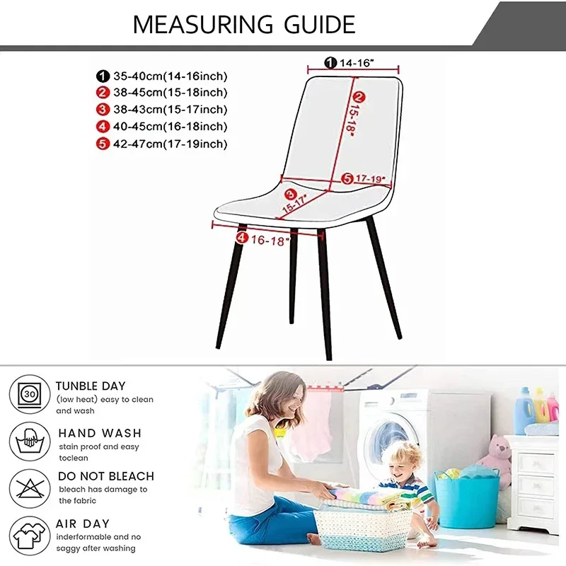 Waterproof Jacquard Shell Chair Cover Stretch Dining Adjustable Chair Covers Slipcover Furniture Protector Hotel Home
