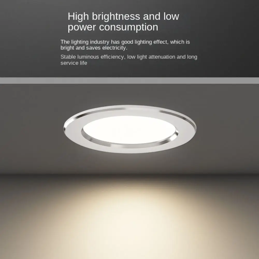 

Small Recessed LED Downlight Spot Light Tricolor Dimmable Down Lights Energy Saving Anti Glare Ceiling Spot Lights Bedroom