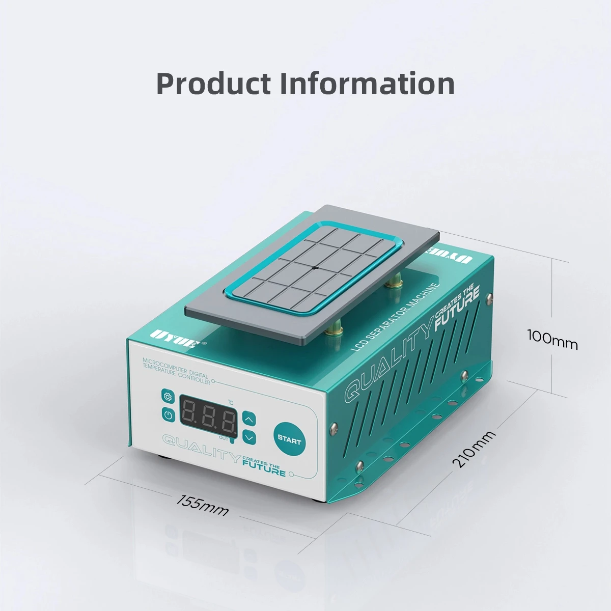 UYUE 958S LCD/OLED 스크린 제거 도구 (강력한 진공 펌프 포함, 깨진 스크린용)