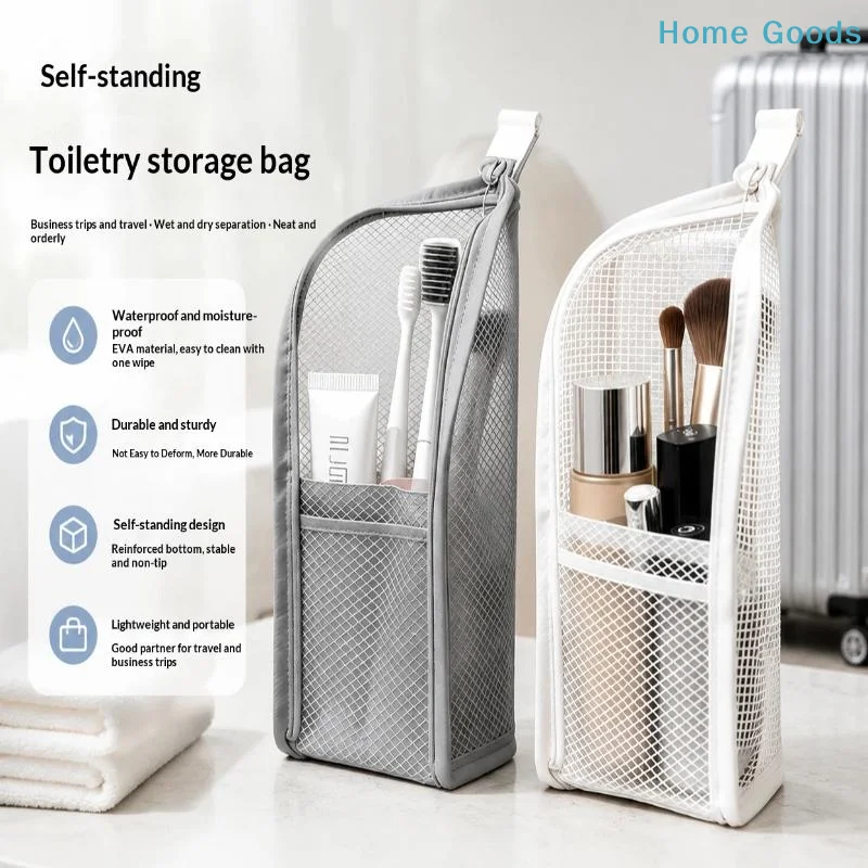 preferredPortable Breathable Mesh Travel Toiletry Bag Stand Up Design Storage Pockets for Fitness Gym Useproduct
