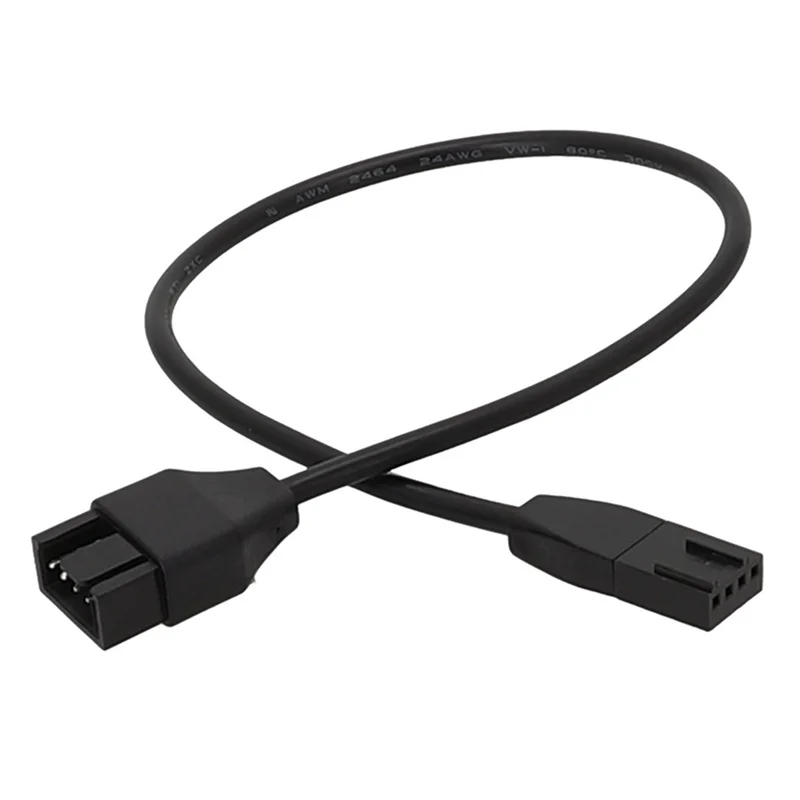 AT87-2Pcs Cooling Fan Extension Cable Computer Cooling Fan PWM Temperature Control 4-Pin Extension Cable Fan Extension Cable