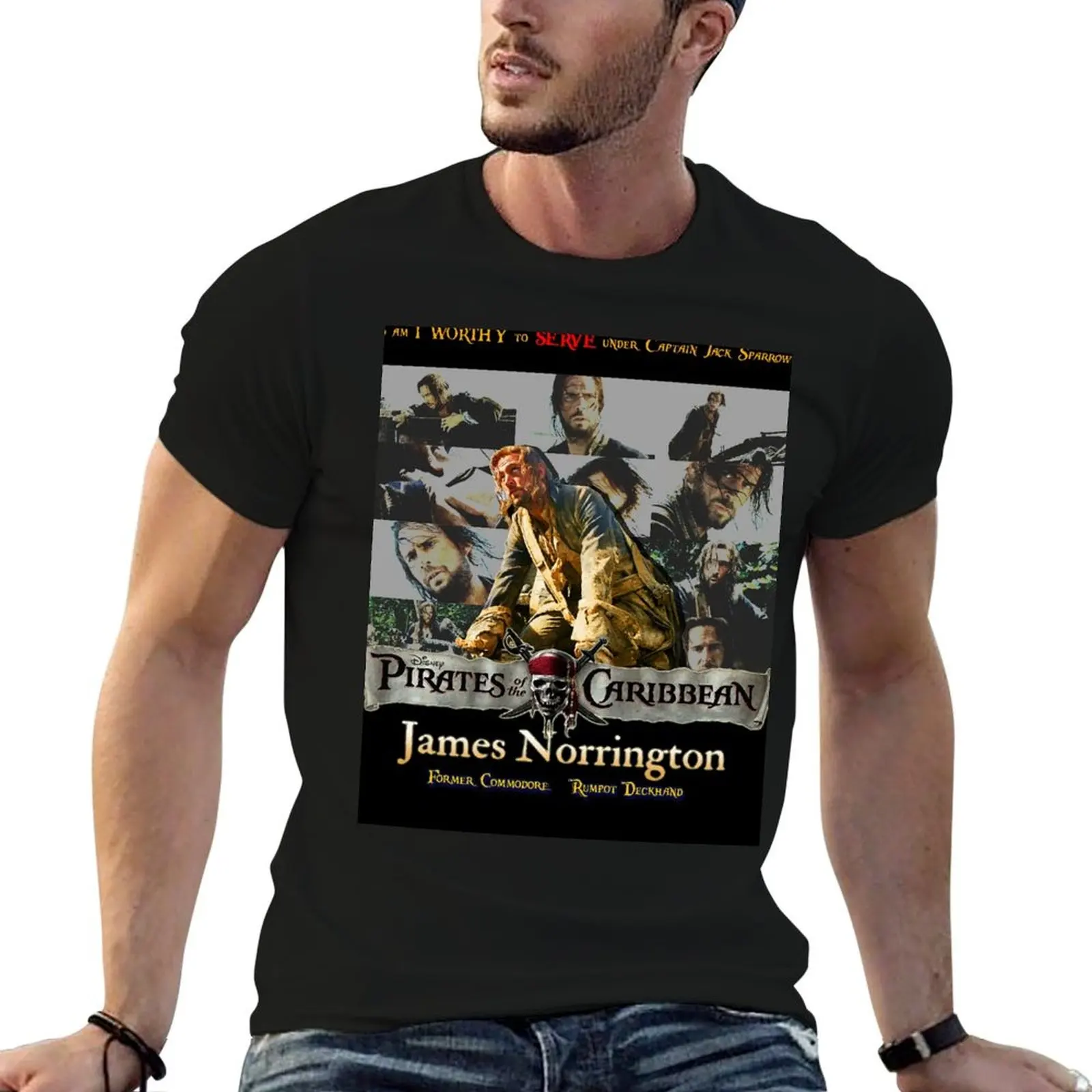 Rumpot Deckhand James Norrington POTC retro Tribute T-Shirt customizeds custom shirt blue archive anime figures mens t shirt