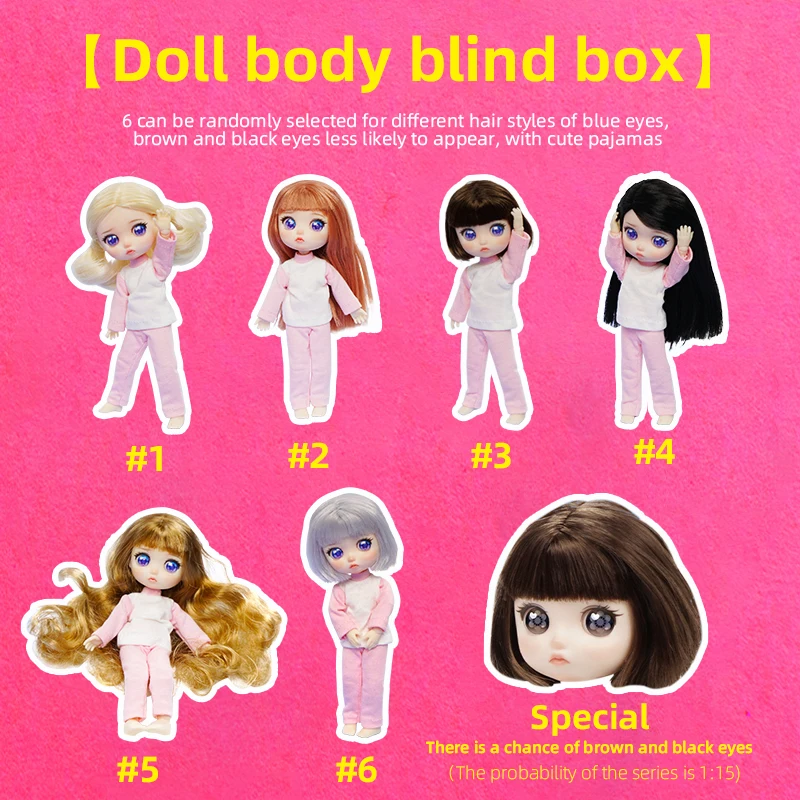 Lady Doolli Series Blind Box Toys OB11 Bjd Dolls Action Figures Mystery Box Model Surprise Gift Dolls 15cm DIY Blind Bag Toy