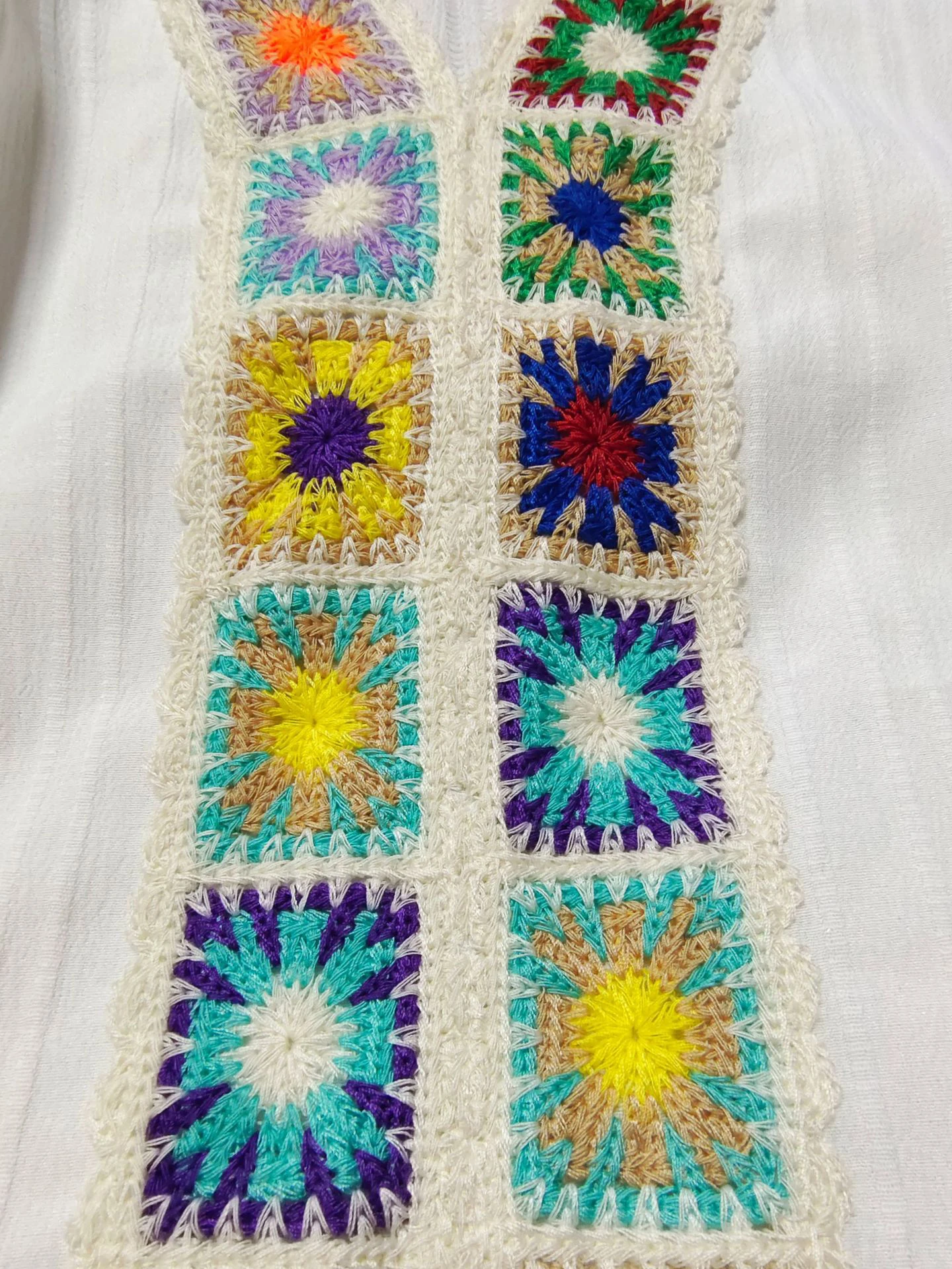 Camicia da donna Boho con motivo patchwork stampato floreale con colletto dentellato e volant, perfetta per le vacanze, per l'estate