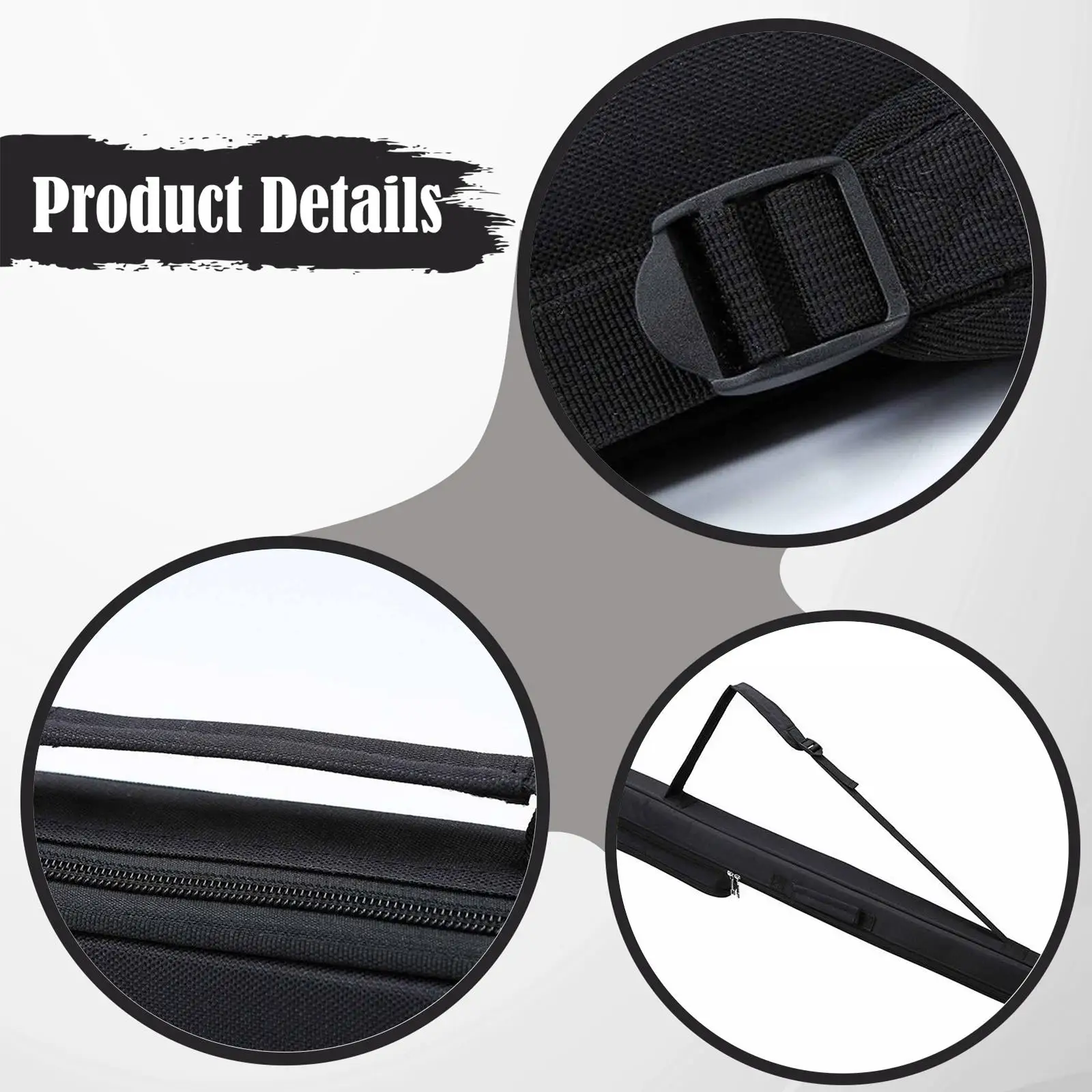 

Pool with Zipper Pocket Storage,Billiard Cue Sticks Bag for Women Men 1/2 3/4