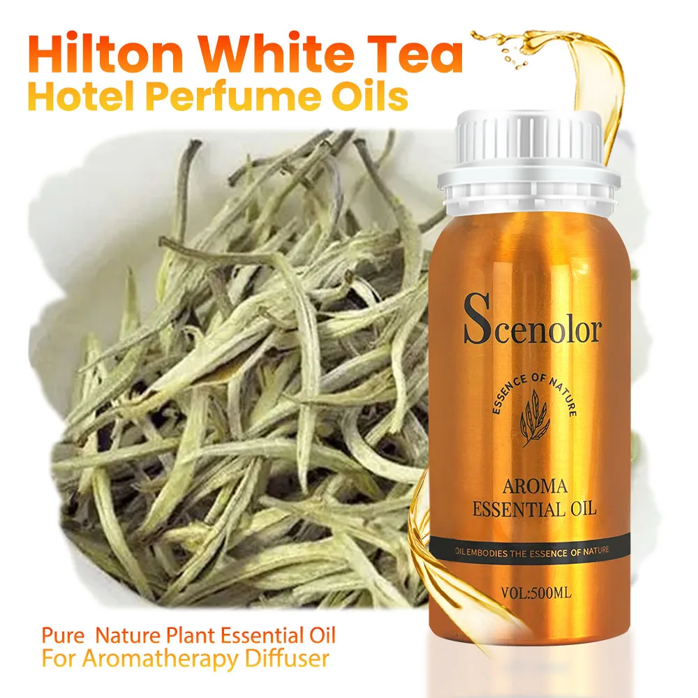 500ML Luxury Hilton White Tea Essential Oil Home Fragrance For Aroma Diffuser Candle Soap Scented Oil Perfume Home Air Freshener