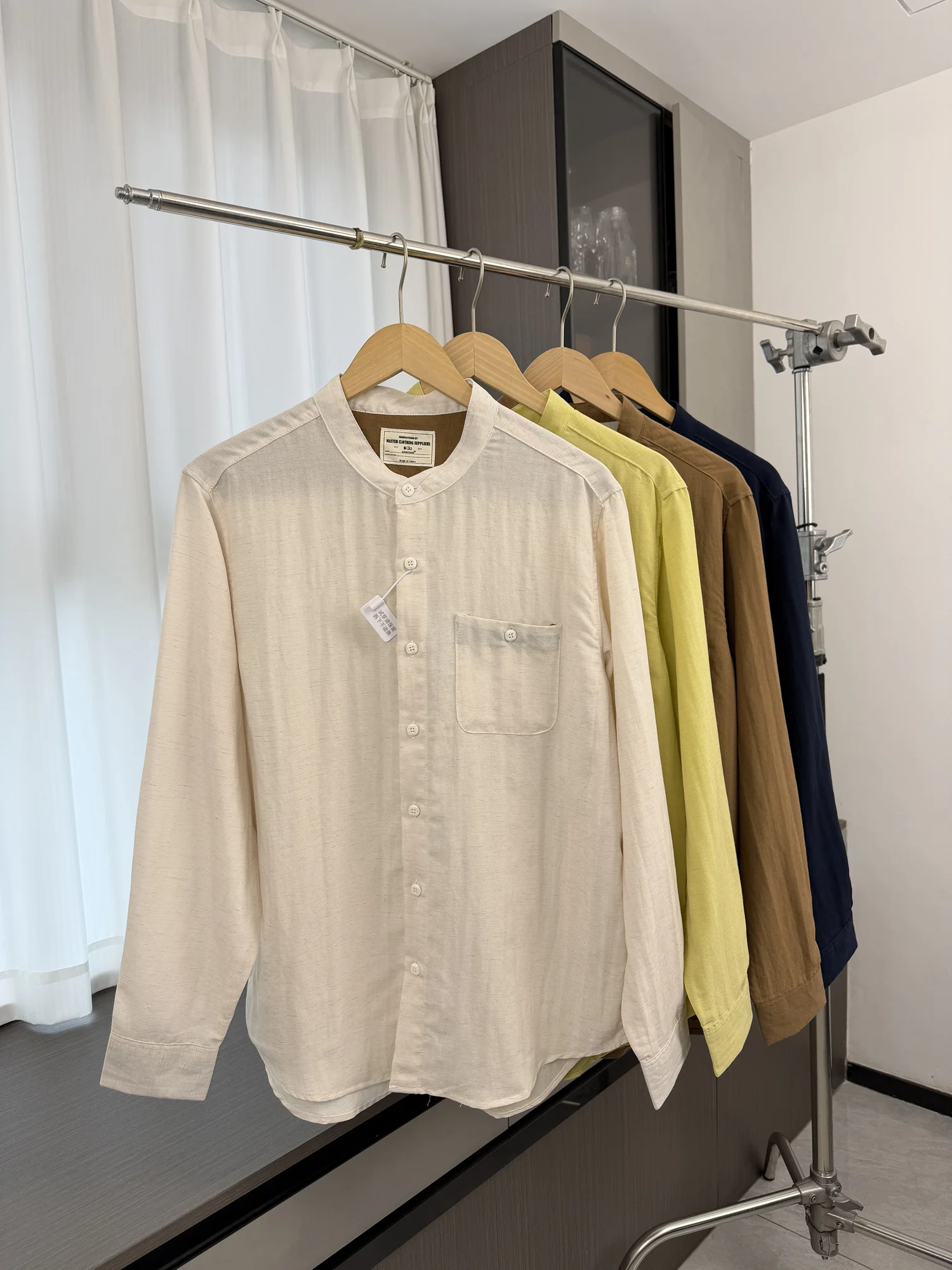 

Japanese Style Casual Loose Fit Long Sleeve Linen Shirt Breathable Comfortable Spring Summer Men's Fashion Urban Style Shirt