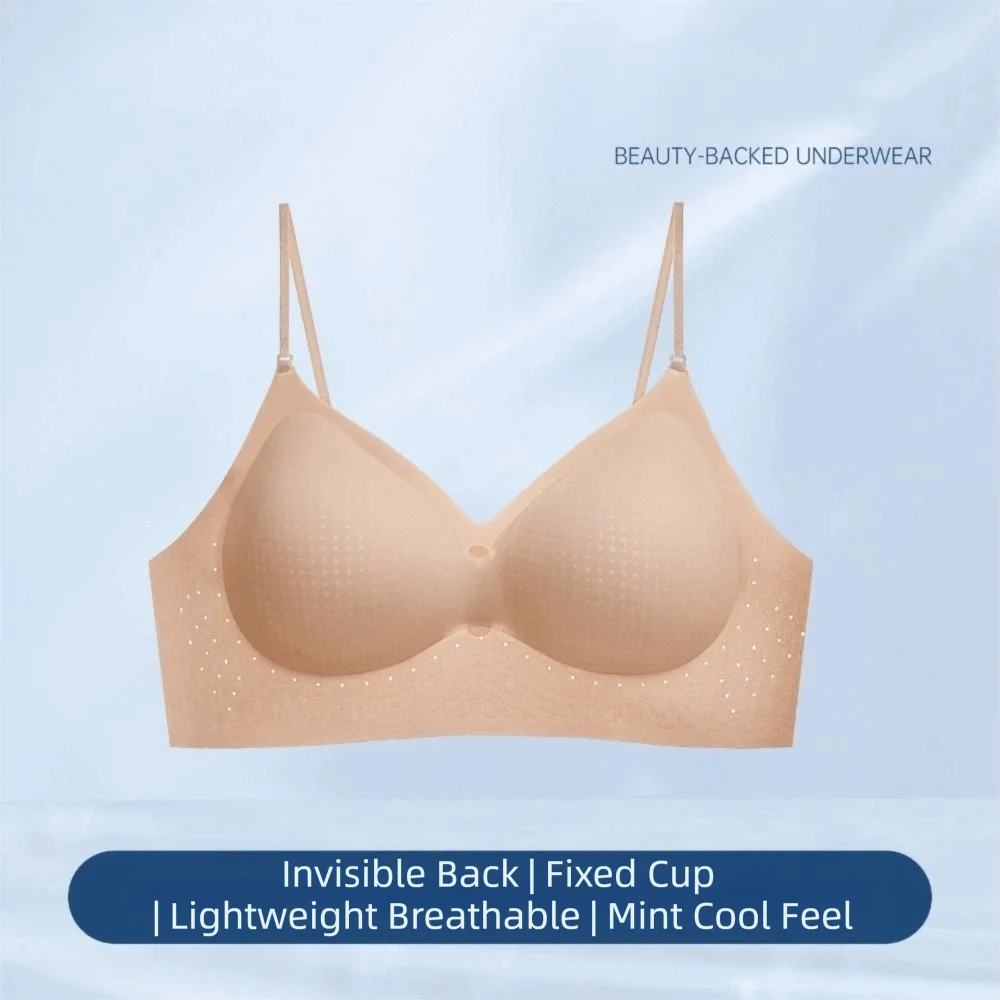 Deep V Invisible Push Up Bra Wireless Shockproof Backless Halter Bra Underwear for Women Support Low U Back Bra Gifts