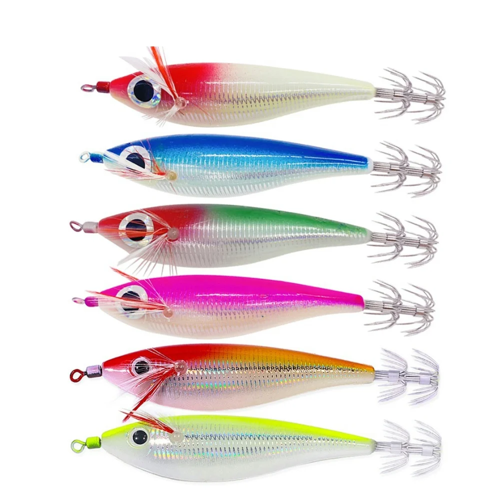 Luminous Squid Bait Squid Hook Fishing Lures Soft foot Squid Jig Simulation Silicone Octopus Bait Fishing Tackle Accessories