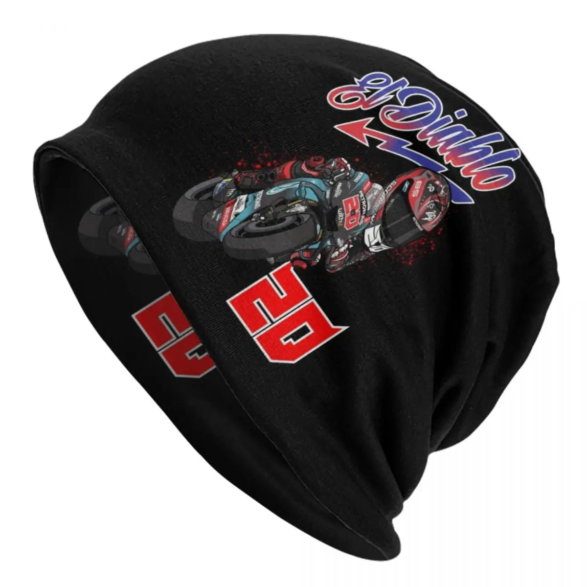 Fabio Quartararo El Diablo Number 20 Skullies Beanies Cap Winter Knitting Hat Adult Motorcycle Rider Bonnet Hats Outdoor Ski Cap