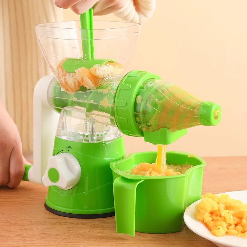Small portable food processor, squeezer, mini juicer Household kitchen hand cranked juicer