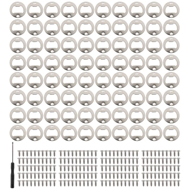 

A96K-80Set DIY Bottle Opener Insert Kits,Beer Bottle Opener Hardware Parts Accessories For Resin Mold Bottle Opener