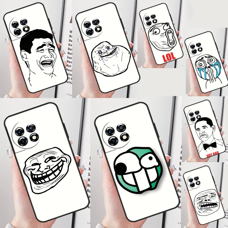 FACE MEMES Case For Oneplus Nord CE 3 Lite 2 2T N10 N20 N30 OnePlus 11 10 9 Pro 8T 9R 10R 10T Cover