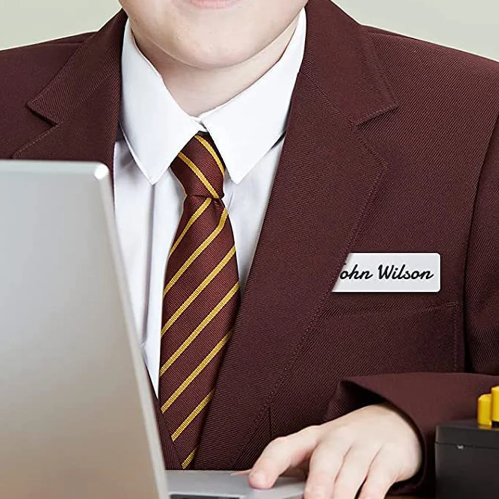 

16pcs Personalized Name Badges Blank Metal Tags For Diy Customization Work Id Office Student Staff Identification Pin