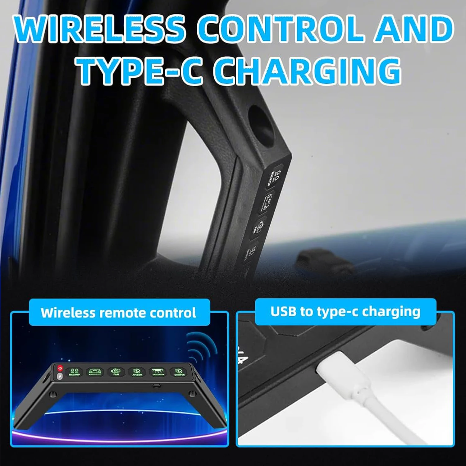 OPOO Hotsale Orginal Car A Pillar Handle 1:1cnc Making 12V Car 6 Gang Wireless Switch Panel For FORD Ranger RHD And LHD - view 5