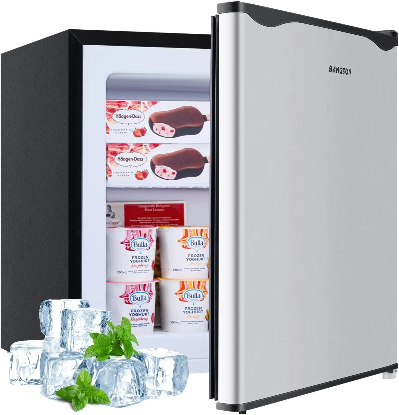 Upright Freezer,1.1Cu.ft Mini Freezer with Removable Shelf, Single Door Compact Freezer for Home, Kitchen, Office, Apartment